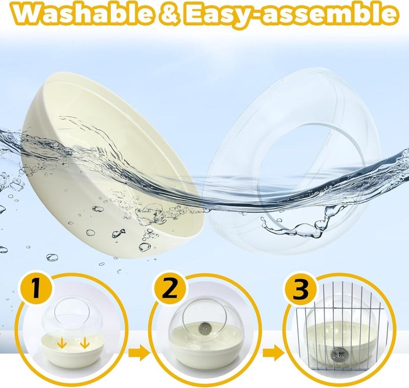 Jevnd Bird Nest for Cage Bite-Resistant, Washable Clear Observation Small Bird House Hanging, Warm Birds Bed Plush Hut, Parakeet Nest to Lay Eggs Breeding Sleeping for Parrot Budgie Lovebird Canary - Image 4